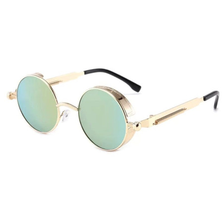 Akiniai nuo saulės Punk Gold Green Mirror