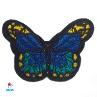 Antsiuvas medžiaginis Drugelis 04; 7.6x4.2cm