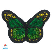 Antsiuvas medžiaginis Drugelis 05; 7.6x4.2cm