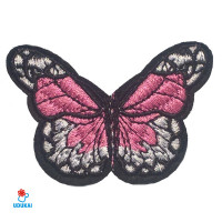 Antsiuvas medžiaginis Drugelis 07; 7.6x4.2cm