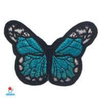 Antsiuvas medžiaginis Drugelis 09; 7.6x4.2cm