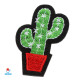Antsiuvas medžiaginis Cactus; 5.2x3.9cm