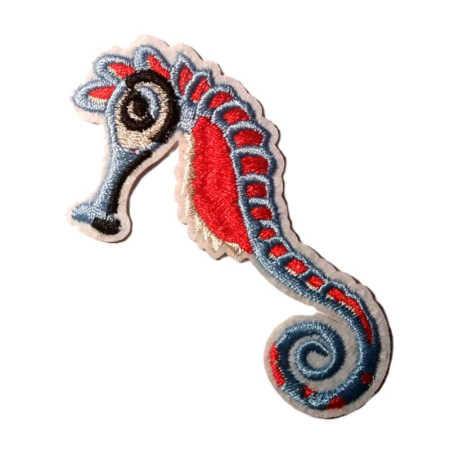Antsiuvas medžiaginis Jūrų arkliukas; 8x4.2cm
