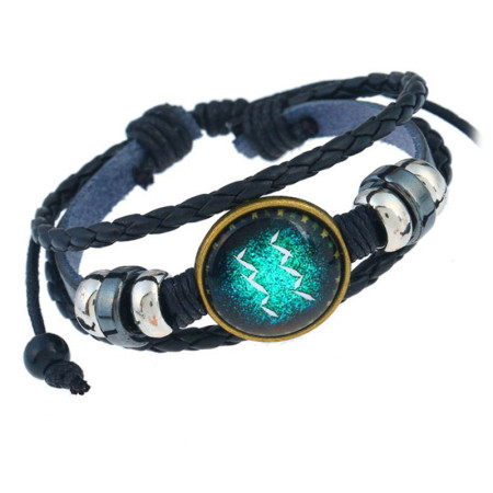 Apyrankė zodiako ženklas Vandenis Aquarius S; universalaus dydžio Apyrankė zodiako ženklas Vandenis Aquarius S; universalaus dydžio