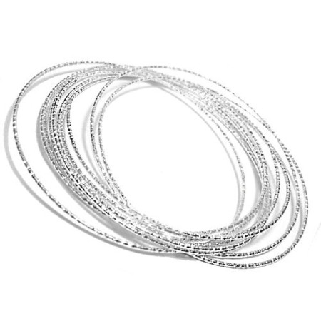 Sidabruota apyrankė 10 žiedų; 20cm Sidabruota apyrankė 10 žiedų; 20cm