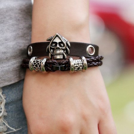 Apyrankė Rock Black; universalaus dydžio Apyrankė Rock Black; universalaus dydžio