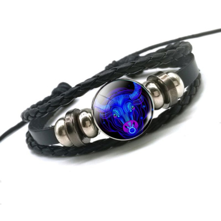 Apyrankė zodiako ženklas Jautis Taurus Glow; universalaus dydžio Apyrankė zodiako ženklas Jautis Taurus Glow; universalaus dydžio