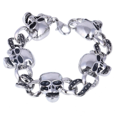 Apyrankė Five Skulls; 18cm Apyrankė Five Skulls; 18cm