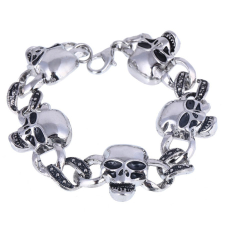 Apyrankė Five Skulls; 18cm Apyrankė Five Skulls; 18cm