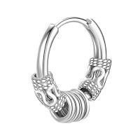 Auskaras Viking Rings sidabro spalvos; 1vnt