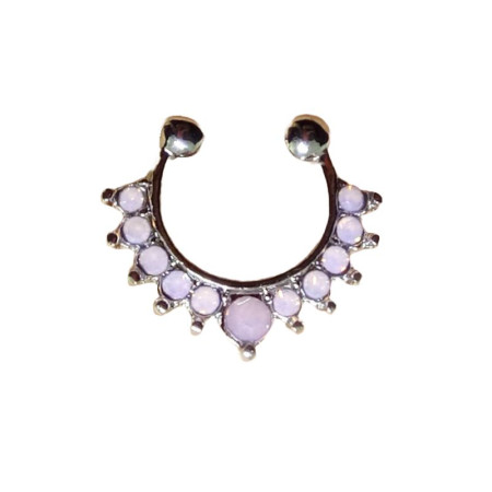 Auskaras į nosį Gangas Silver Pink; 1vnt Auskaras į nosį Gangas Silver Pink; 1vnt