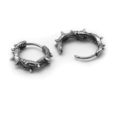 Auskarai Thorns sidabro spalvos; 2vnt Auskarai Thorns sidabro spalvos; 2vnt