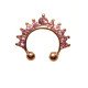 Auskaras į nosį Gangas Gold Pink; 1vnt
