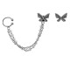 Auskarai Romantic Butterfly Silver; 2vnt