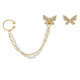 Auskarai Romantic Butterfly Gold; 2vnt