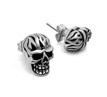 Auskarai Fire Skull; 2vnt