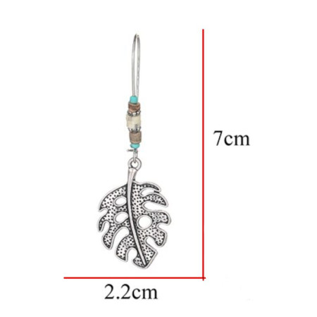 Auskarai Monstera 634 sendinto sidabro spalvos; 2vnt