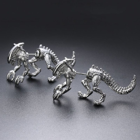 Auskarai Alien Predator Silver; 2vnt Auskarai Alien Predator Silver; 2vnt