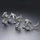 Auskarai Alien Predator Silver; 2vnt
