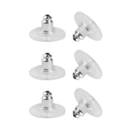 Auskaro fiksatorius Combo Silver; 6vnt