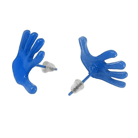 Auskarai Hands Punk Blue; 2vnt Auskarai Hands Punk Blue; 2vnt