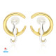 Auskarai Moon Kitty Gold; 2vnt