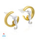 Auskarai Moon Kitty Gold; 2vnt