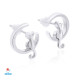 Auskarai Moon Kitty Silver; 2vnt