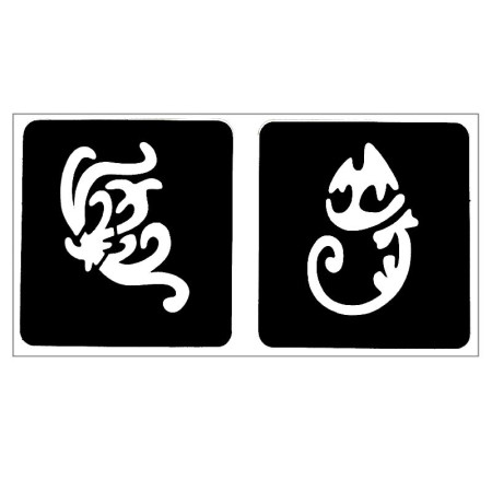 Trafaretas Tattoo 94002; 9x4cm Trafaretas Tattoo 94002; 9x4cm