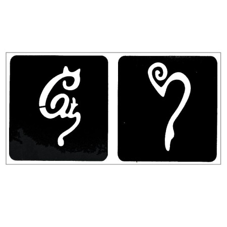 Trafaretas Tattoo 94004; 9x4cm Trafaretas Tattoo 94004; 9x4cm