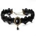 Kaklo juostelė Choker Black 732; 3cm