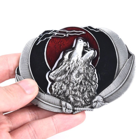 Sagtis diržui Wolf Red; 9.4x6.8cm Sagtis diržui Wolf Red; 9.4x6.8cm