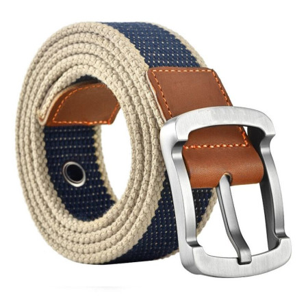 Diržas medžiaginis Person Navy Blue Stripes; 110cm Diržas medžiaginis Person Navy Blue Stripes; 110cm