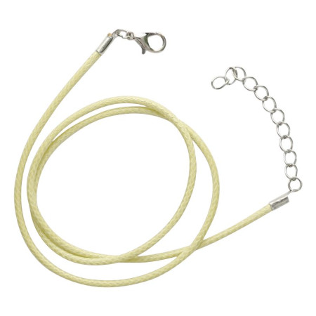 Kaklo virvelė Simple Yellow gelsvos spalvos; 45-50cm