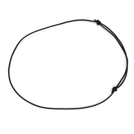 Kaklo virvelė Two Knots juodos spalvos, 40-80cm; 1mm, 2mm