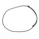 Kaklo virvelė Two Knots juodos spalvos, 40-80cm; 1mm, 2mm