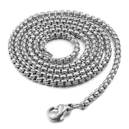 Kaklo grandinėlė X25 sidabro spalvos; 45cm, 60cm