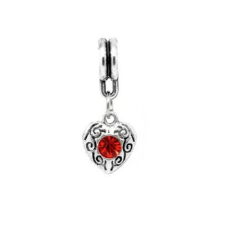 Karoliukas su pakabuku Širdelė R; 4.5/25mm Karoliukas su pakabuku Širdelė R; 4.5/25mm