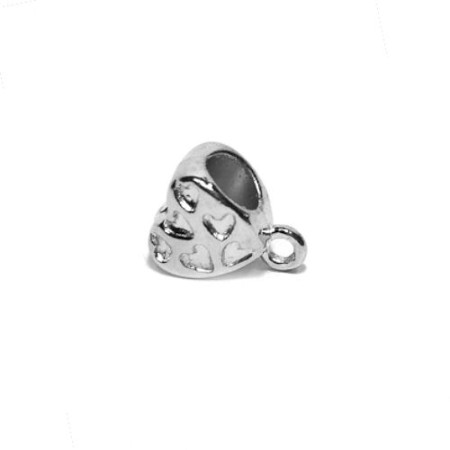 Karoliukas metalinis Širdele P2003; 4.5/8x9mm Karoliukas metalinis Širdele P2003; 4.5/8x9mm