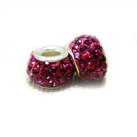 Karoliukas Colour Kristal R su raudonais kristalais; 5/13mm