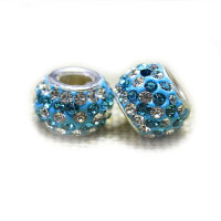 Karoliukas Colour Kristal SB su žydrais kristalais; 5/13mm