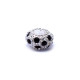 Karoliukas White Kristal BL su juodais kristalais; 5.5/12mm