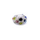 Karoliukas White Kristal MC su įvairiaspalviais kristalais; 5.5/12mm