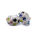 Karoliukas White Kristal MC su įvairiaspalviais kristalais; 5.5/12mm