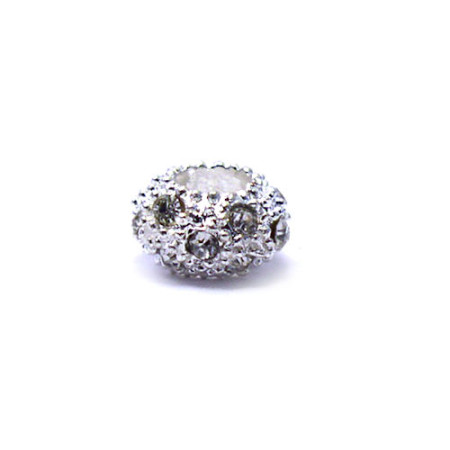 Karoliukas White Kristal W su bespalviais kristalais; 5.5/12mm Karoliukas White Kristal W su bespalviais kristalais; 5.5/12mm