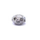 Karoliukas White Kristal W su bespalviais kristalais; 5.5/12mm