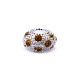 Karoliukas White Kristal Y su geltonais kristalais; 5.5/12mm