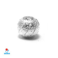 Karoliukas metalinis sidabruotas Tunelis 03148; 4.8/10mm