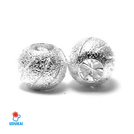Karoliukas metalinis sidabruotas Tunelis 03148; 4.8/10mm Karoliukas metalinis sidabruotas Tunelis 03148; 4.8/10mm