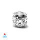 Karoliukas metalinis sidabruotas Tunelis 09935; 4.6/9x10mm